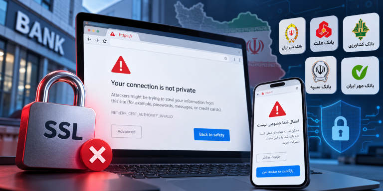 مشکل SSL یا گواهی امنیتی سایت بانک‌های ایرانی